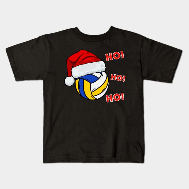 Christmas Volleyball Kids T-Shirt by footballomatic